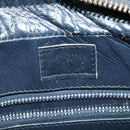 GUCCI GG Canvas Sherry Line Shoulder Bag Vintage Navy Gold Auth 133847-12