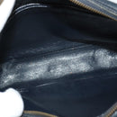 GUCCI GG Canvas Sherry Line Shoulder Bag Vintage Navy Gold Auth 133847-10