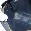 GUCCI GG Canvas Sherry Line Shoulder Bag Vintage Navy Gold Auth 133847-18