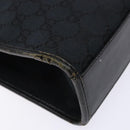 GUCCI GG Canvas Jackie Hand Bag Black Silver 002 1065 3444 Auth 133856-8