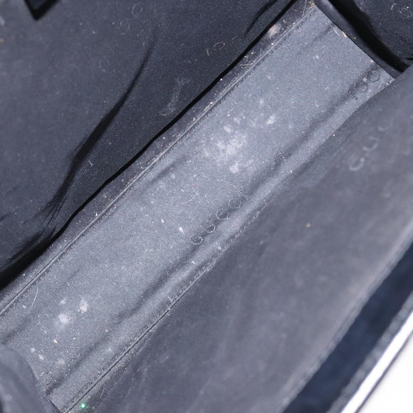 GUCCI GG Canvas Jackie Hand Bag Black Silver 002 1065 3444 Auth 133856