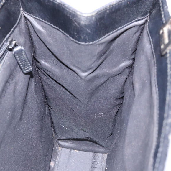 GUCCI GG Canvas Jackie Hand Bag Black Silver 002 1065 3444 Auth 133856