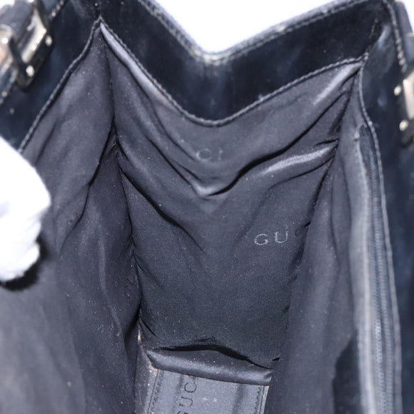 GUCCI GG Canvas Jackie Hand Bag Black Silver 002 1065 3444 Auth 133856