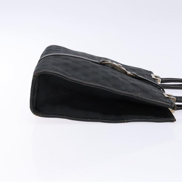 GUCCI GG Canvas Jackie Hand Bag Black Silver 002 1065 3444 Auth 133856
