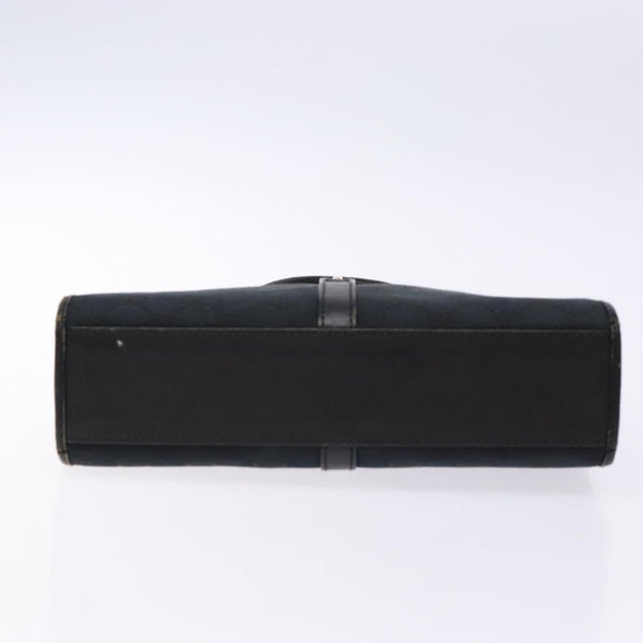 GUCCI GG Canvas Jackie Hand Bag Black Silver 002 1065 3444 Auth 133856