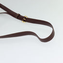 CARTIER Must Line Shoulder Bag Leather Bordeaux Gold Auth 133861-7