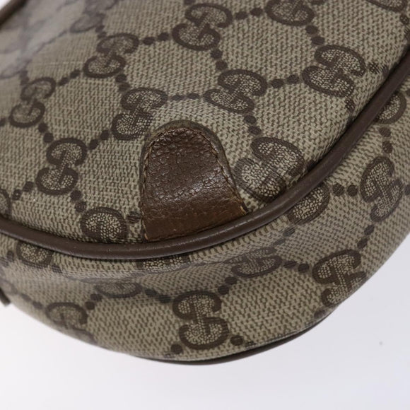 GUCCI GG Supreme Web Sherry Line Shoulder Bag PVC Beige 89 02 066 Auth 133869