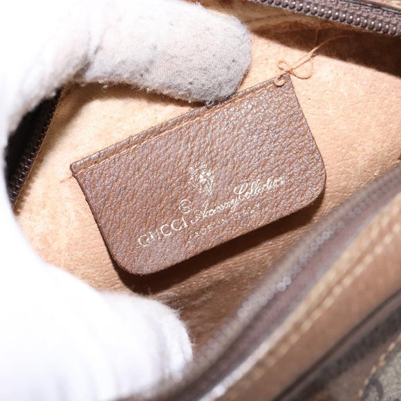 GUCCI GG Supreme Web Sherry Line Shoulder Bag PVC Beige 89 02 066 Auth 133869