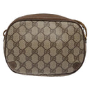 GUCCI GG Supreme Web Sherry Line Shoulder Bag PVC Beige 89 02 066 Auth 133869-3