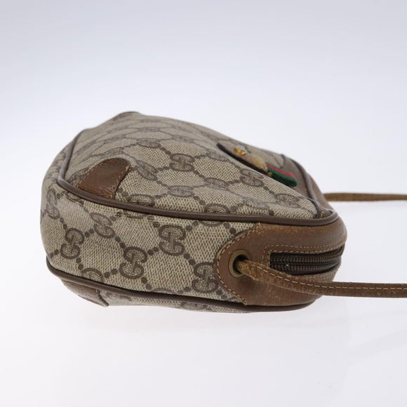 GUCCI GG Supreme Web Sherry Line Shoulder Bag PVC Beige 89 02 066 Auth 133869