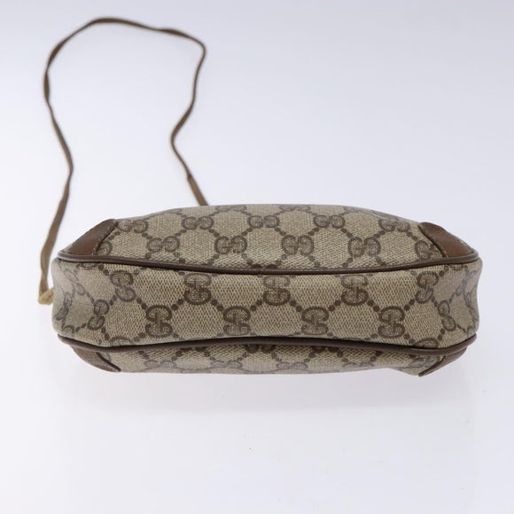 GUCCI GG Supreme Web Sherry Line Shoulder Bag PVC Beige 89 02 066 Auth 133869