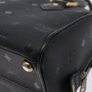 MCM Logogram Vicetos Hand Bag PVC Black Gold Auth 133885-12