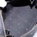 MCM Logogram Vicetos Hand Bag PVC Black Gold Auth 133885-17
