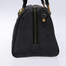 MCM Logogram Vicetos Hand Bag PVC Black Gold Auth 133885-5