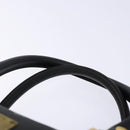 MCM Logogram Vicetos Hand Bag PVC Black Gold Auth 133885-8