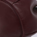 CARTIER Must Line Shoulder Bag Leather Bordeaux Gold Auth 133886-10