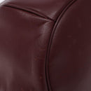 CARTIER Must Line Shoulder Bag Leather Bordeaux Gold Auth 133886-11