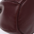 CARTIER Must Line Shoulder Bag Leather Bordeaux Gold Auth 133886-13