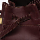 CARTIER Must Line Shoulder Bag Leather Bordeaux Gold Auth 133886-15