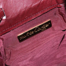 CARTIER Must Line Shoulder Bag Leather Bordeaux Gold Auth 133886-17
