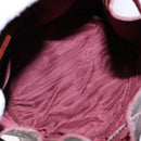 CARTIER Must Line Shoulder Bag Leather Bordeaux Gold Auth 133886-18