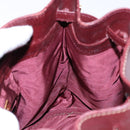 CARTIER Must Line Shoulder Bag Leather Bordeaux Gold Auth 133886-19