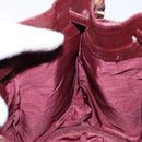 CARTIER Must Line Shoulder Bag Leather Bordeaux Gold Auth 133886-20