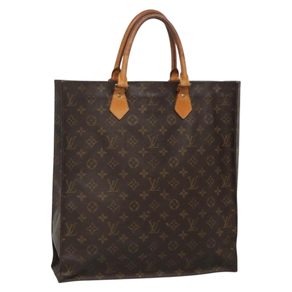 LOUIS VUITTON Monogram Sac Plat Hand Bag M51140 LV Auth 133894