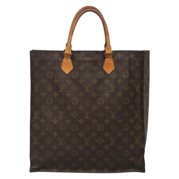 LOUIS VUITTON Monogram Sac Plat Hand Bag M51140 LV Auth 133894