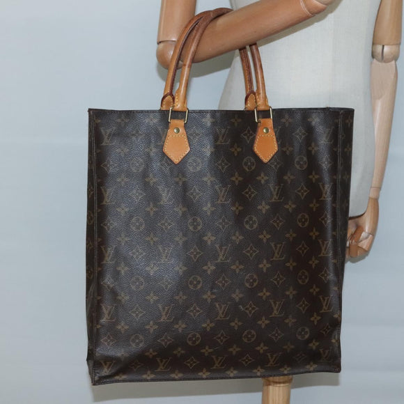 LOUIS VUITTON Monogram Sac Plat Hand Bag M51140 LV Auth 133894