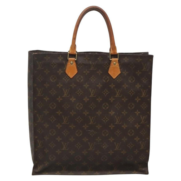 LOUIS VUITTON Monogram Sac Plat Hand Bag M51140 LV Auth 133894