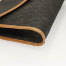 Christian Dior Honeycomb Canvas Chain Shoulder Bag PVC Black Gold Auth 133914-10