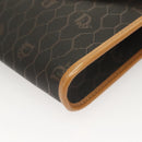 Christian Dior Honeycomb Canvas Chain Shoulder Bag PVC Black Gold Auth 133914-14