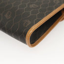 Christian Dior Honeycomb Canvas Chain Shoulder Bag PVC Black Gold Auth 133914-16