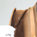 Christian Dior Honeycomb Canvas Chain Shoulder Bag PVC Black Gold Auth 133914-19