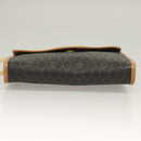 Christian Dior Honeycomb Canvas Chain Shoulder Bag PVC Black Gold Auth 133914-5