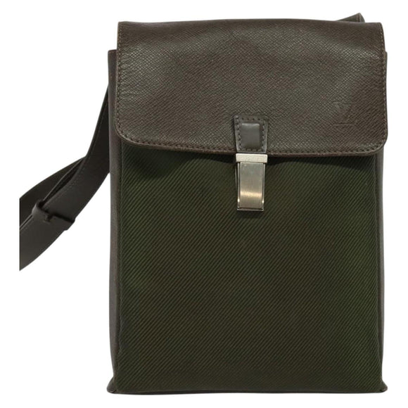 LOUIS VUITTON Taiga Saratov PM Shoulder Bag Grizzly M30898 LV Auth 133919