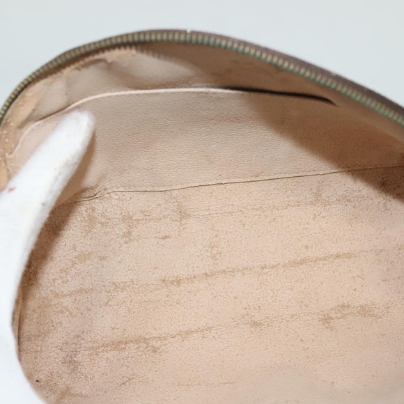 LOUIS VUITTON Monogram Trousse Demi Ronde Cosmetic Pouch M47520 LV Auth 133922