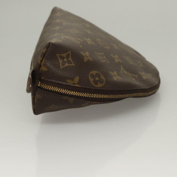 LOUIS VUITTON Monogram Trousse Demi Ronde Cosmetic Pouch M47520 LV Auth 133922