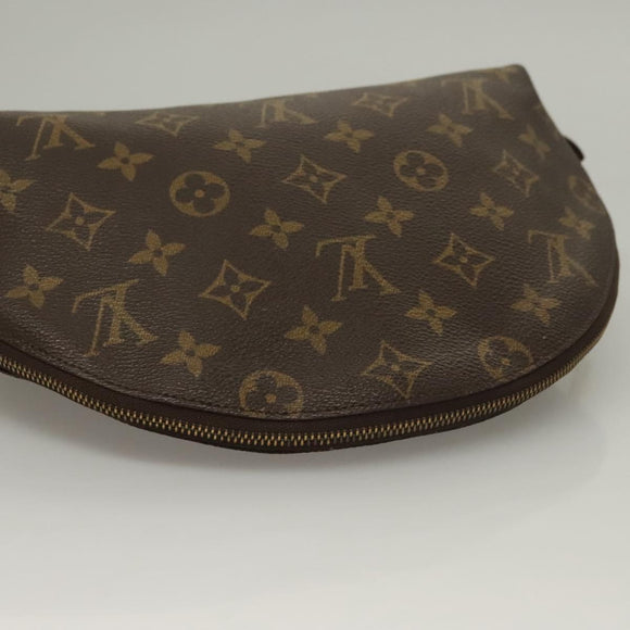 LOUIS VUITTON Monogram Trousse Demi Ronde Cosmetic Pouch M47520 LV Auth 133922