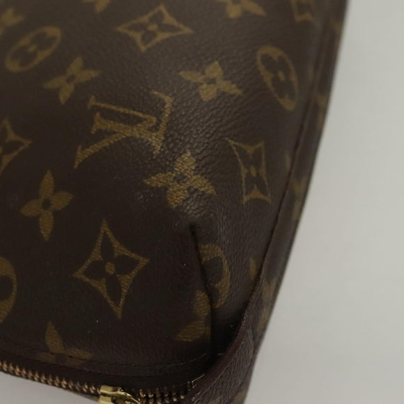 LOUIS VUITTON Monogram Trousse Demi Ronde Cosmetic Pouch M47520 LV Auth 133922