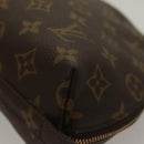 LOUIS VUITTON Monogram Trousse Demi Ronde Cosmetic Pouch M47520 LV Auth 133922-14