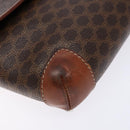 CELINE Macadam Canvas Shoulder Bag PVC Brown Gold Auth 133924-14