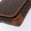 CELINE Macadam Canvas Shoulder Bag PVC Brown Gold Auth 133924-16