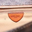 CELINE Macadam Canvas Shoulder Bag PVC Brown Gold Auth 133924-19