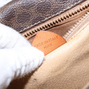CELINE Macadam Canvas Shoulder Bag PVC Brown Gold Auth 133924-12