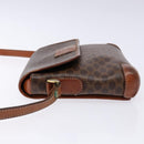 CELINE Macadam Canvas Shoulder Bag PVC Brown Gold Auth 133924-4