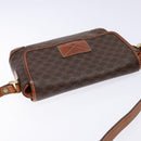 CELINE Macadam Canvas Shoulder Bag PVC Brown Gold Auth 133924-6