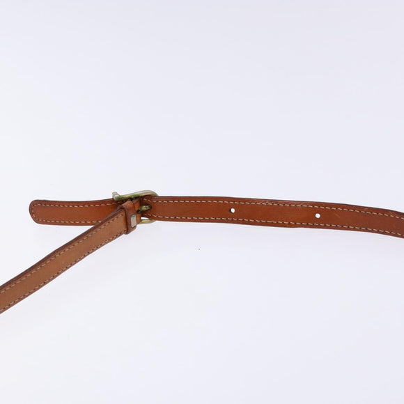 CELINE Macadam Canvas Shoulder Bag PVC Brown Gold Auth 133924