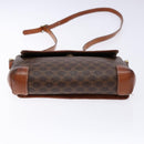 CELINE Macadam Canvas Shoulder Bag PVC Brown Gold Auth 133924-5